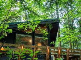 Mid-century Cabin Hideaway - Hot Tub & Fire Pit โรงแรมในRhododendron