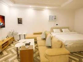 Studio with side sitting and self check-in