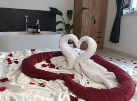 Roztoczańskie Apartamenty, acomoda&ccedil;&atilde;o com cozinha em Zwierzyniec