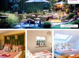 Glückliche Kuh-Villa - Achtsamer Rückzugsort mit Traumgarten, Schwimmteich & Raum zum Sein bis 18 Personen - Allgäu