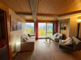 Appartamento panoramico con vista sulle montagne e accesso diretto alle piste