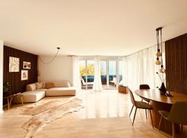 "Pure Living" Modernes Apartment in Böblingen Balkon nahe Stuttgart、ベーブリンゲンのホテル