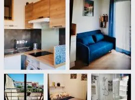 Le Balcon du Soleil studio climatisé Wifi coin nuit lit douillet proche cure et étang