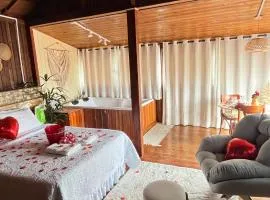 Cabana com banheira de Hidro e vista para o mar, privativa e tranquila localização excelente