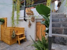 House with sauna and fireplace