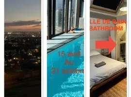 Rouen ECO LODGES maison entière avec terrasse dans jardin potager piscine parking