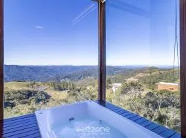 Linda cabana com jacuzzi e vista incrível VST004