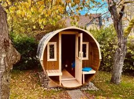 Fass-Sauna, Garten, etwas Fördeblick, 2 Minuten zum Naturstrand - Opa Meyer