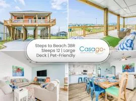 Paradise Steps to Beach Large Deck Dog Haven