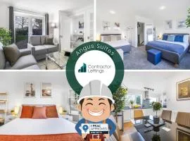 4 Bedroom Elegant House Near Peterborough City Center with Free Parking - Angus Suites by Contractor Lettings