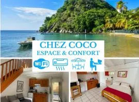 Appartements CHEZ COCO - Résidence de charme au coeur de Terre-de-haut - Clim, kitchenette, terrasse et Wifi - Proche Centre & Plage