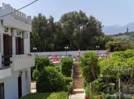 Modern holiday home in Stalos with balcony