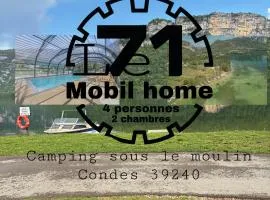 mobil home 4 personne 2 chambre vu lac a condes