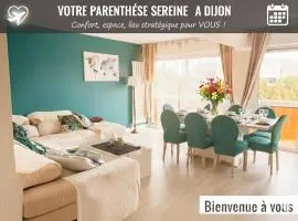 Bel appartement lumineux de 100m2 6 places 3 chambres au 3e étage avec ascenseur -A 5mn à pied du parc des expositions congrès de Dijon et ENG et 10mn du centre ville place Parking devant l'immeuble