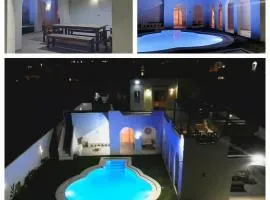 villa avec piscine style bohème