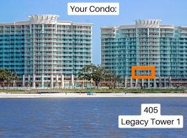 Beachview Condo at Legacy Tower 1 -405 - fully furnished 3 bedroom 2 bathroom, khách sạn ở Gulfport