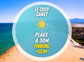 LE COSY Canet - Studio pour 2 personnes à 30m de la plage avec parking，位于鲁西隆地区卡内的酒店