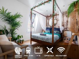 Studio Exotique Hyper-Centre Enghien 12min Paris、アンギャン・レ・バンのホテル