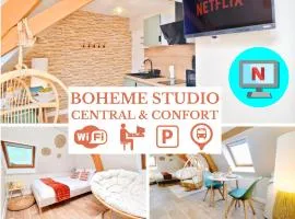NOUVEAU BOHEME STUDIO - Netflix & Clim - Centre Ville Transports - Idéal PRO ou COUPLE - Cosy & Confort - NEUF & OFFRE SPÉCIALE