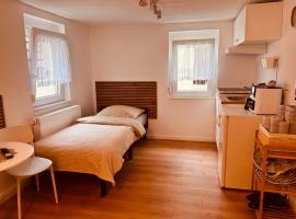 Traumhaft modernes Zimmer mit 2 Einzelbetten Gemeinschaftsbad- WC, hotel in Aldingen