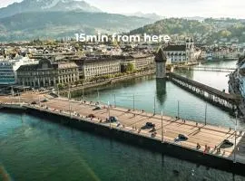 Mount Pilatus view Apartment Lucerne with free parking & WIFI