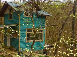 Rustic Off-Grid Cabin Getaway near Wayne National Forest, Ohio、アセンズのホテル