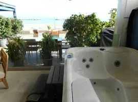 Kyma beach accommodation Delfini apartment with spa jaccuzzi 6 guests