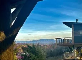 "Tree-T-Ment Center" Spa-Themed Luxury Treehouse with Indoor & Outdoor Soaking Tubs