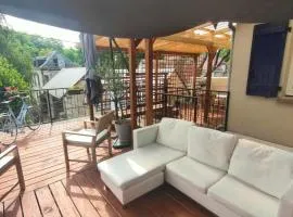 Studio Amboise, parking, terrasse et jardin