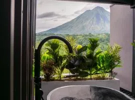 Cozy Volcano View Stay- A-Frame wHot Tub & Deck