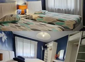 chambre Carla dans le loft bleu