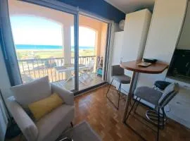 200m du Village de Noël joli studio rénové 4 couchages parking vue mer splendide