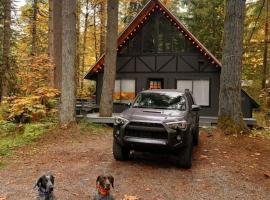 Luxury A-Frame with Hot Tub, Fireplace & Firepit, luxusní hotel v destinaci Skykomish