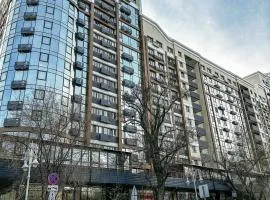 Arbat Almaty 2 rooms with kitchen and mountains view