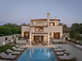 New Villa Ikos with Private Pool & BBQ, Walking Distance to the Beach