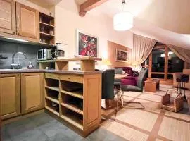 Beautiful one-bedroom apartment with fireplace and stunning views