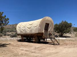 Grand Canyon Covered Wagon for Family-Friendly Glamping in Meadview, Arizona, hotel in Meadview