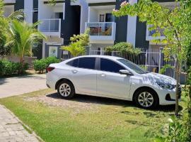 MSFlats Paripueira Praia Wifi Ar Cozinha e Varanda Nascente c Rede，位于帕里普埃拉的酒店