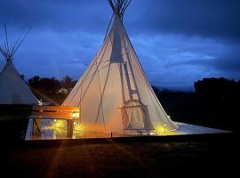Experience Pet-Friendly Perfection: Classic Tipi Glamping Near Wind River Mountains, WY, luxusní stan v destinaci Milford