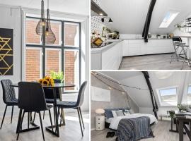 Porsgrunn city center - modern apartment with garage、ポールスグルンのホテル