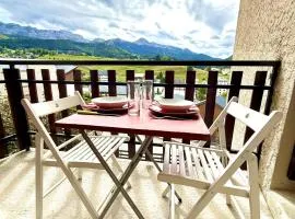 Studio chaleureux avec vue plein sud imprenable !