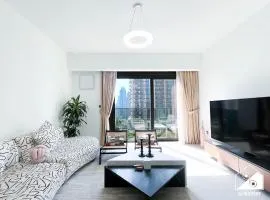 Skyline Escape 2BR Stay with balcony, Pool & Gym