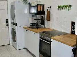 Entire studio with full kitchen and in-unit laundry