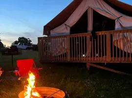Impressive Tented Cabin with Peaceful Vistas and Fire Pit in Logan, Ohio