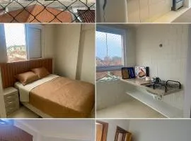 Apê completo com varanda gourmet e vista livre Canto do forte - Praia Grande