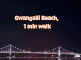 Gwangalli Beach 1min #2BR #Couple #Family Stay #drone show #fireworks spot #BUSAN #Golden #영화제 #골든