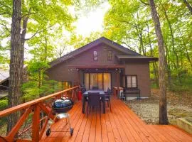 遥かなる那須高原, 鬱蒼とした森, 広いデッキでBBq, 焚火, 敷地内の小川