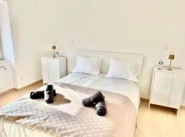 Room in new a renovated house with modern furniture