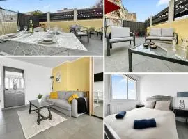 Escale marine à deux pas du sable, terrasse privée