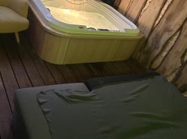 Large camper in the olive grove